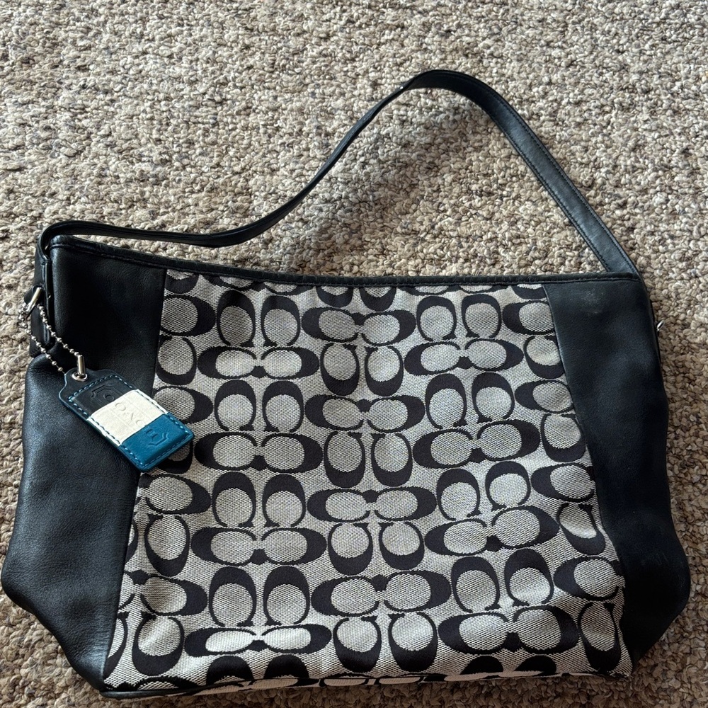Black and Gray coach bag